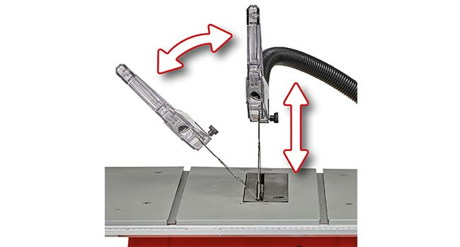 2-in-1 saw blade adjustment